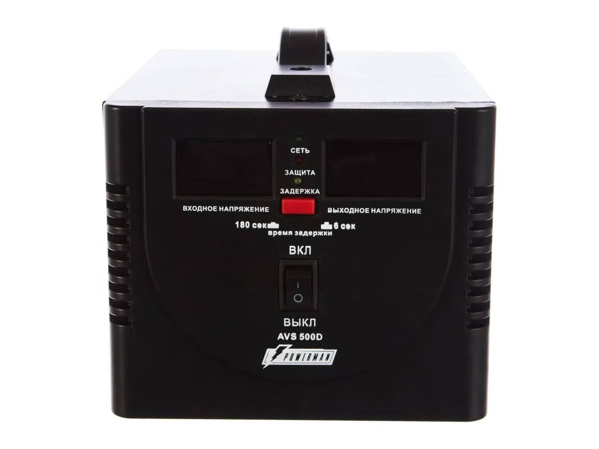 Стабилизатор Powerman AVS 500 D Black (6015735) - фото 3