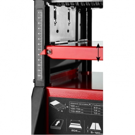 Станок рейсмусно-фуговальный Зубр СРФ-204-1500 - фото 17