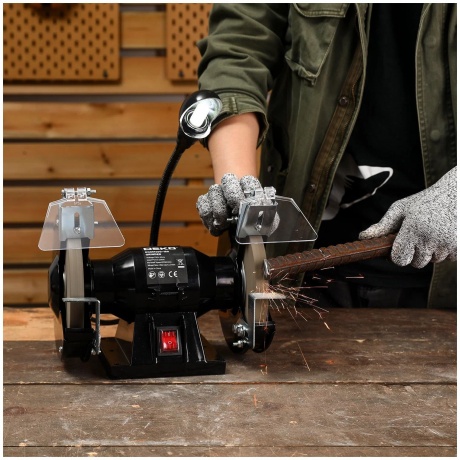 Станок заточной DEKO DKGM200-150, с лампой - фото 7