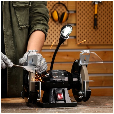 Станок заточной DEKO DKGM200-150, с лампой - фото 8