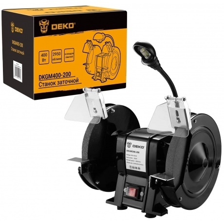 Станок заточной DEKO DKGM400-200, с лампой