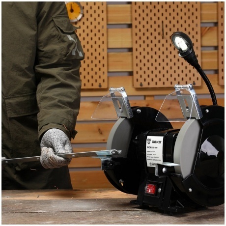 Станок заточной DEKO DKGM400-200, с лампой - фото 2