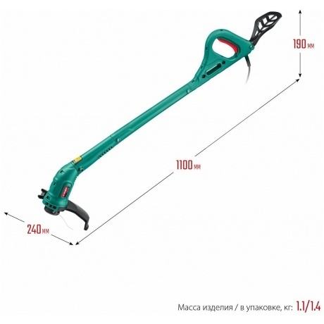 Триммер сетевой ЗУБР 300 Вт ТСН-25-300 - фото 10