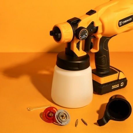 Краскопульт аккумуляторный DEKO DKSG20K2, 120W, 800 мл - фото 3