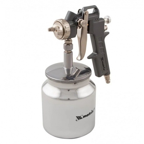 Краскораспылитель пневмат с нижним бачком V075 л сопла диаметром 12 15 и 18 мм Matrix 1560₽