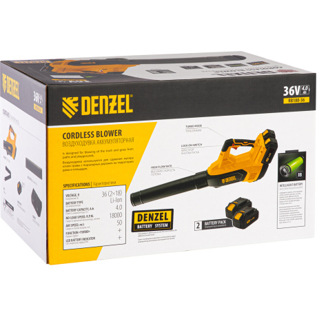 Воздуходувка аккумуляторная Denzel RB180-36 - фото 5
