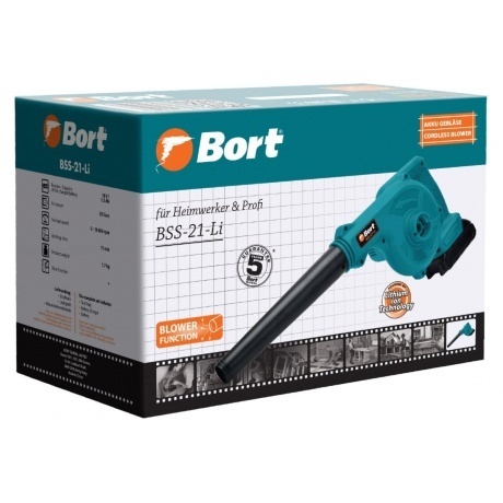 Воздуходувка аккумуляторная Bort BSS-21-Li - фото 6