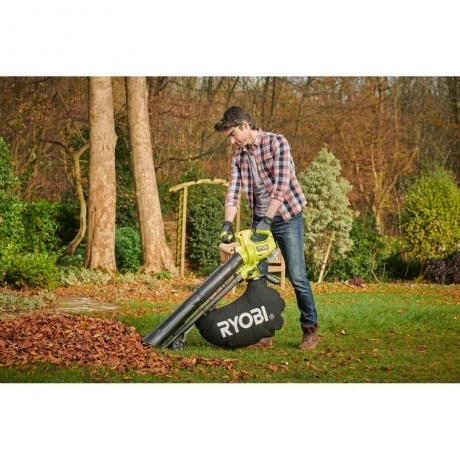 Садовый пылесос-воздуходувка Ryobi RY18BVXA-0 5133005546 - фото 7