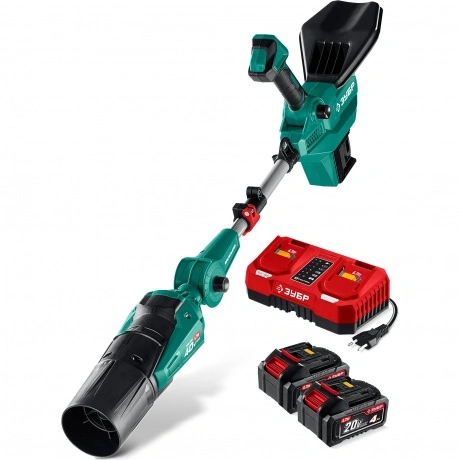 Воздуходувка аккумуляторная ЗУБР 40 В (2x20В), 1400 м3/ч, 2 АКБ ...