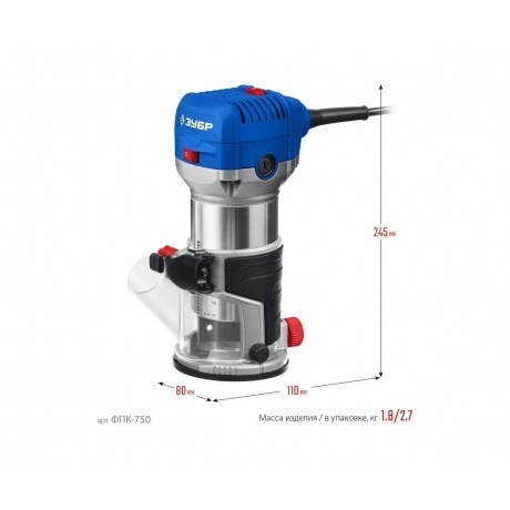 Фрезер кромочный ЗУБР 750 Вт, Профессионал (ФПК-750) - фото 4