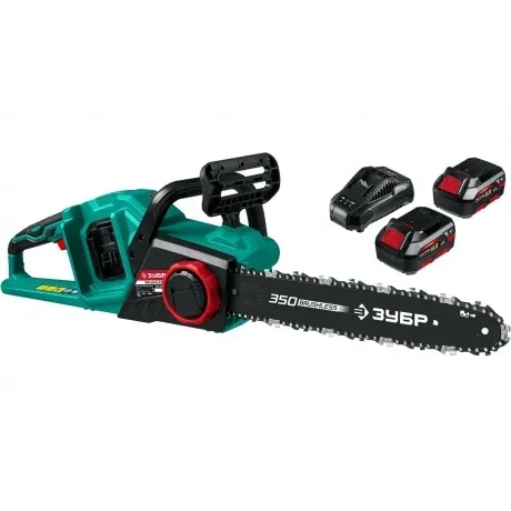 Пила цепная бесщеточная ЗУБР С1-18, 36 В, 35 см шина, 2х18 В АКБ...