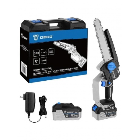 Пила цепная аккумуляторная бесщеточная DEKO DKCHS 20V 20В 2x40Ач 5400₽