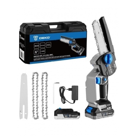 Пила цепная аккумуляторная бесщеточная DEKO DKCHS 20V, 6", 20В, ...