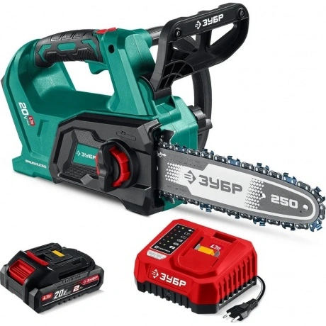 Пила цепная аккумуляторная ЗУБР 20 В, 250 мм шина, 1 АКБ LMS (2 ...
