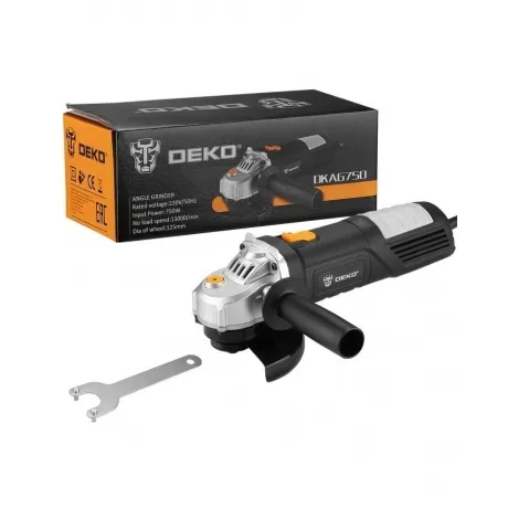 Углошлифовальная  машина (УШМ) DEKO DKAG750, 125мм, 750 Вт