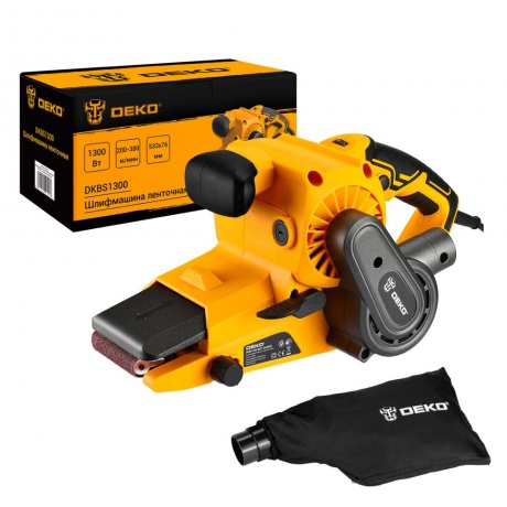 Шлифмашина ленточная DEKO DKBS1300 1300 Вт с регулировкой оборотов 5910₽