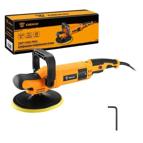 Шлифмашина полировальная сетевая DEKO ZKP1500 PRO, 180 мм, 1500 ...