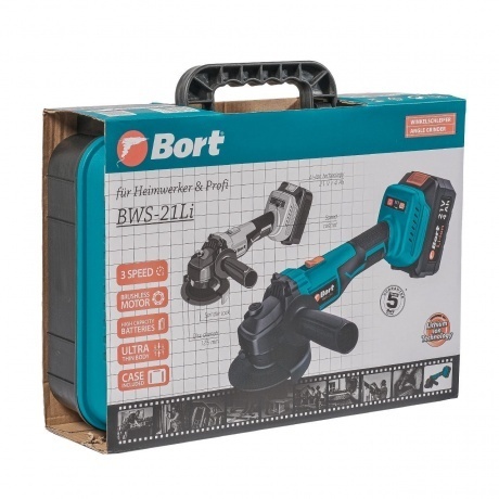 Машина шлифовальная угловая аккумуляторная Bort BWS-21Li - фото 3