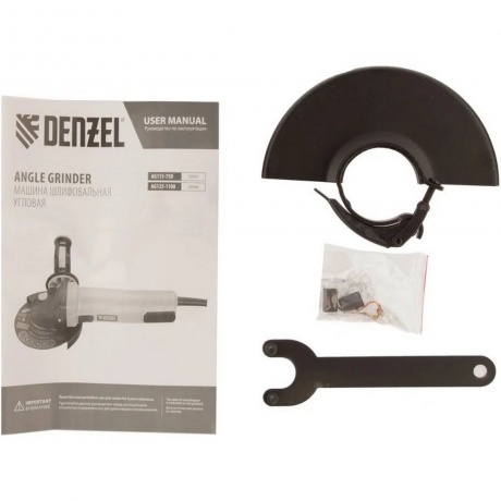 Машина шлифовальная угловая Denzel AG115-750 - фото 17