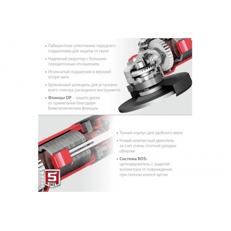 ЗУБР  1000 Вт, d125 мм, УШМ (УШМ-125-1005) - фото 9