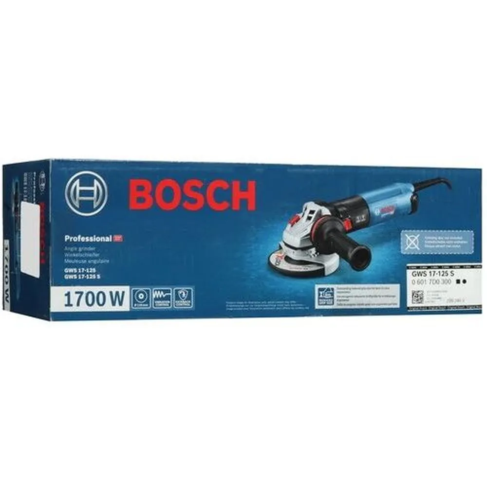 Угловая шлифмашина Bosch GWS 17-125 S (06017D0300) - фото 11