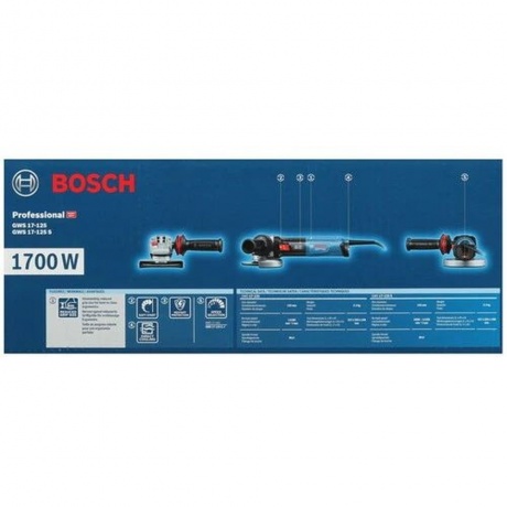 Угловая шлифмашина Bosch GWS 17-125 S (06017D0300) - фото 10