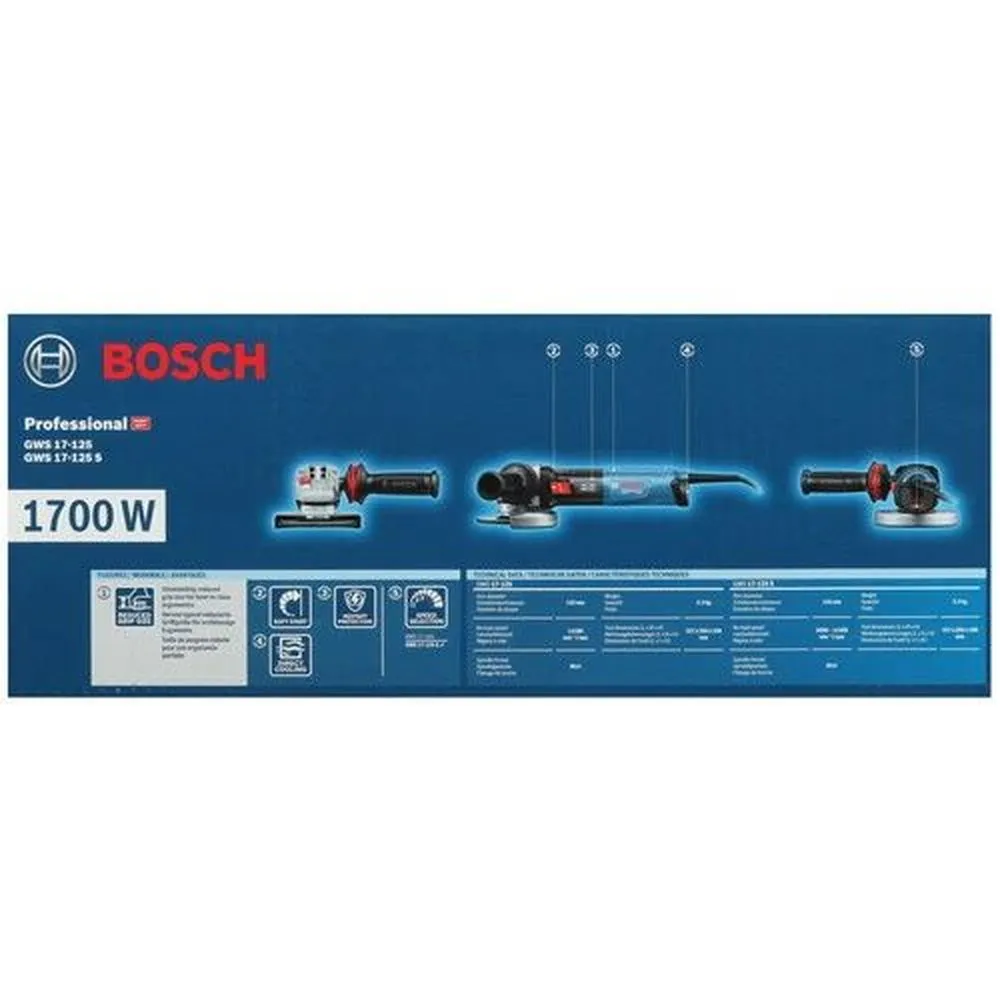Угловая шлифмашина Bosch GWS 17-125 S (06017D0300) - фото 10