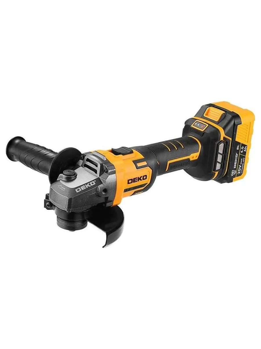 Углошлифовальная машина бесщеточная DEKO DKAG-125, 20В, 2*4.0Ач - фото 5
