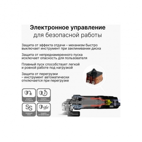 Угловая шлифмашина KEYANG DG125A-750SC - фото 3