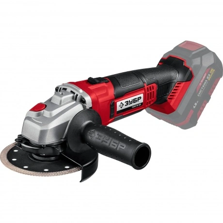 Угловая шлифовальная машина ЗУБР С1-18, 18 В, 125 мм, без АКБ, (...