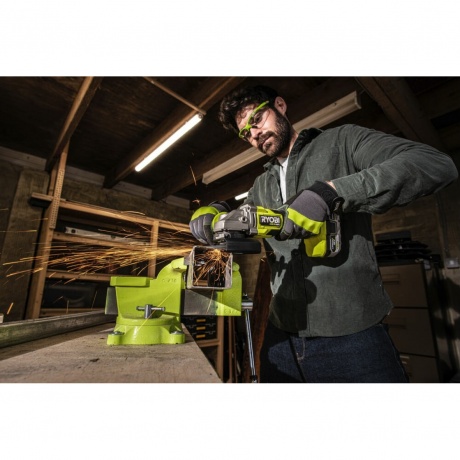 Шлифмашина угловая Ryobi ONE+ бесщеточная RAG18X-0 5133005011 - фото 4