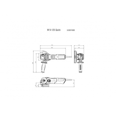 Угловая шлифмашина Metabo W 9-125 Quick (600374000) - фото 2