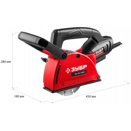 Штроборез Зубр Мастер ЗШ-30-1200 Т красный - фото 14