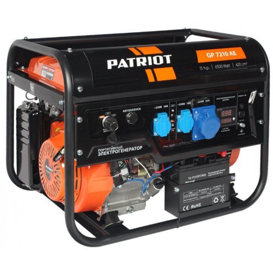 Фото - Генератор бензиновый Patriot GP 7210AE 474101590 бензиновый генератор patriot max power srge 2500