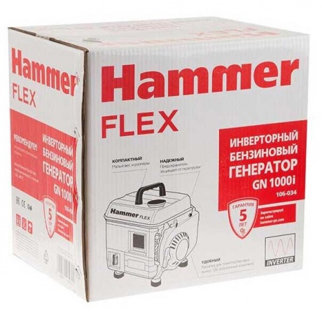 Генератор бензиновый Hammer Flex GN1000i - фото 5