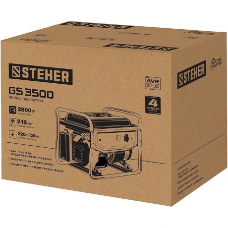 Бензиновый генератор STEHER GS-3500, 2800 Вт - фото 3