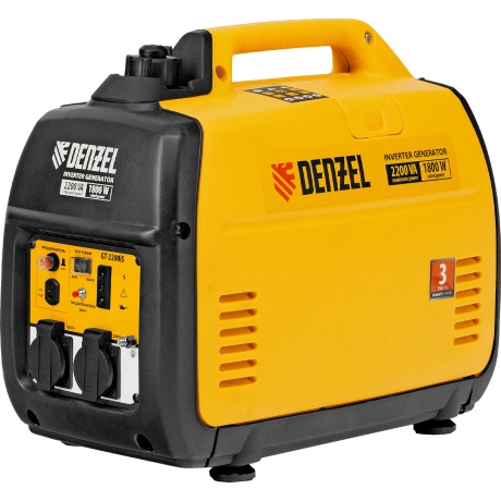 Генератор инверторный GT-2200iS DENZEL 94702, 230 В, 2, 2 кВт, б...