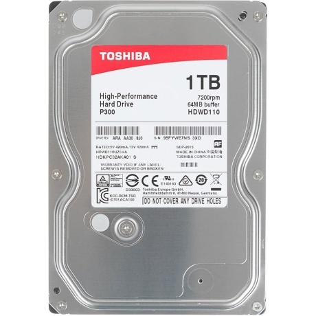 Жесткий диск Toshiba P300 1Tb (HDWD110UZSVA) - фото 3