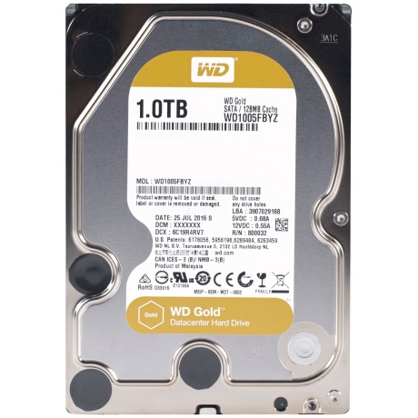 Жесткий диск WD Gold 1Tb (WD1005FBYZ) - фото 3