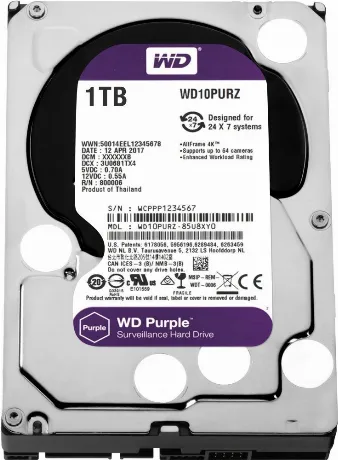 Жёсткий диск WD Purple 1Tb (WD10PURZ)