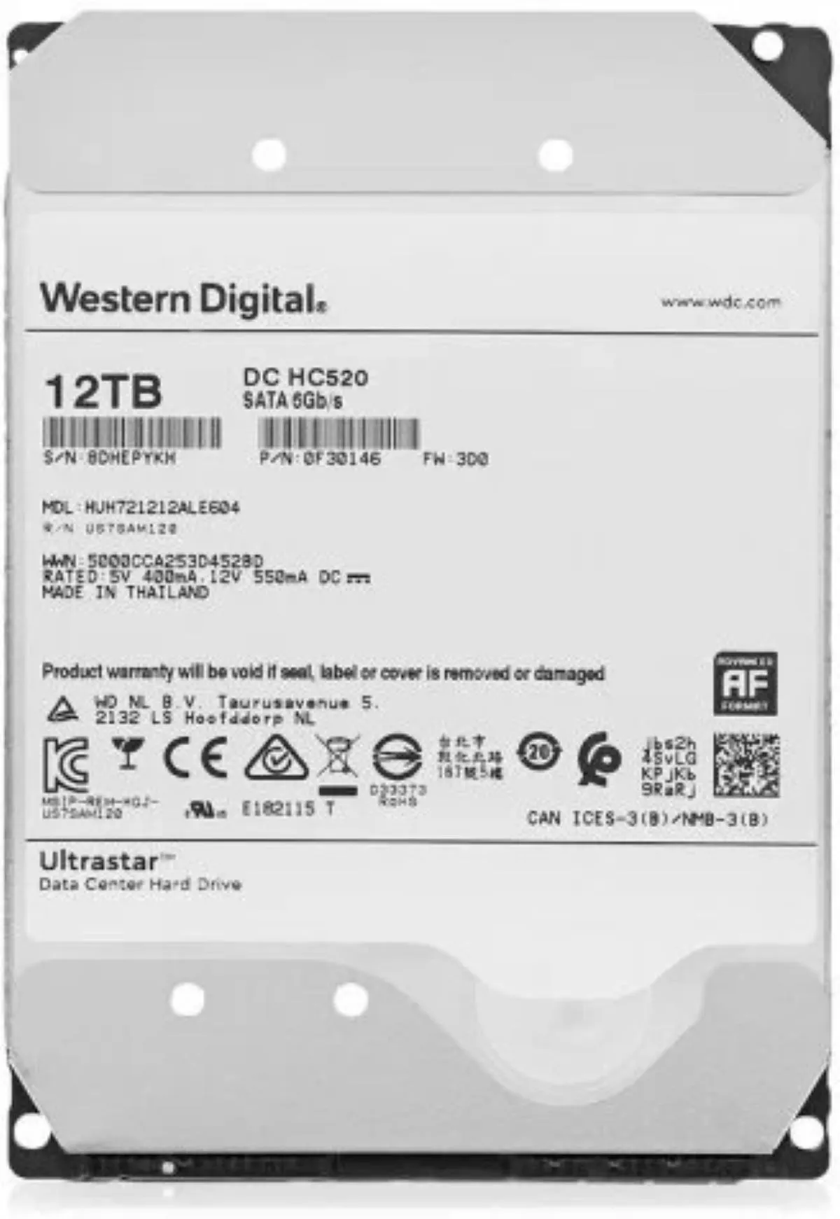 Жесткий диск HDD  HGST SAS Server 12Tb Ultrastar (HUH721212AL5204) - фото 3