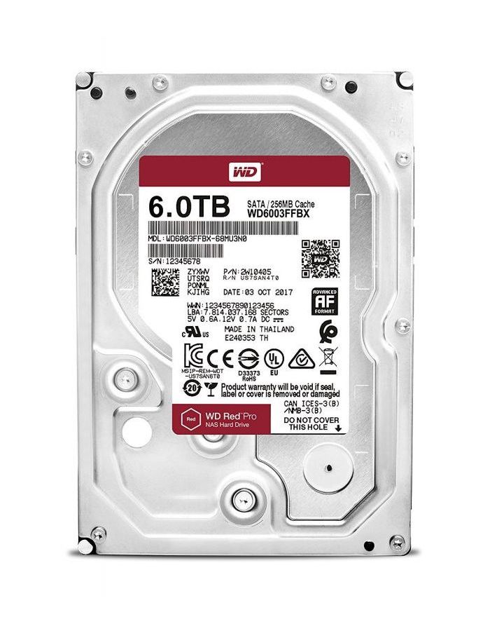Жесткий диск WD NAS Red Pro 6Tb (WD6003FFBX) внутренний жесткий диск western digital wd red pro nas wd6003ffbx 6тб