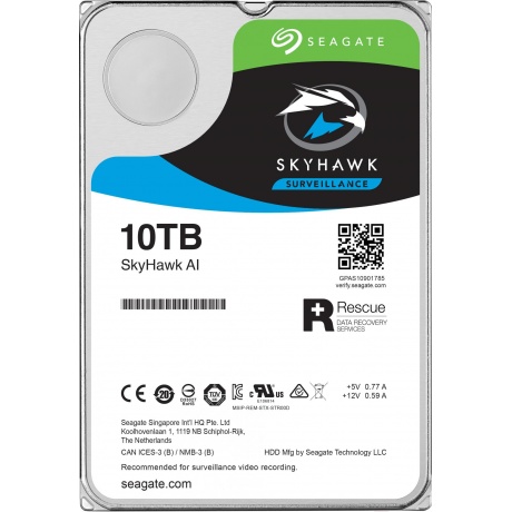 Жесткий диск Seagate HDD 10TB SkyHawk (ST10000VE0008) - фото 2