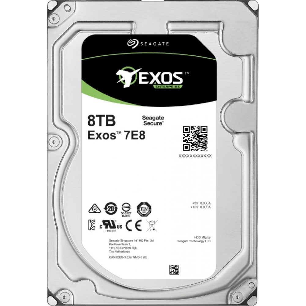 Жесткий диск HDD Seagate Exos 7E 8Tb (ST8000NM000A) жесткий диск hdd seagate sas 8tb exos st8000nm003a