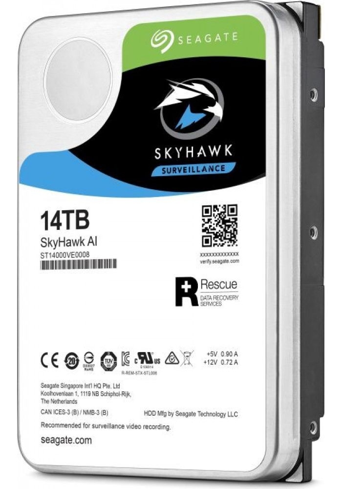 Жесткий диск Seagate SkyHawk 14Tb (ST14000VE0008) жесткий диск seagate original sata iii 14tb 7200rpm 256mb 3 5 st14000ve0008