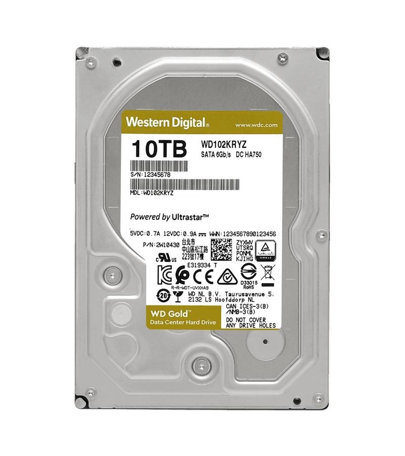 Жесткий диск WD Gold 10Tb (WD102KRYZ) жесткий диск western digital wd102kryz 10 tb