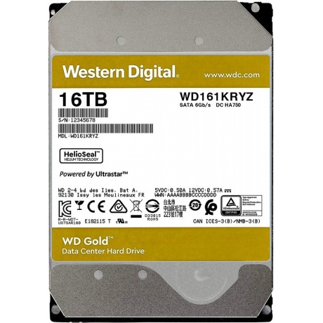 Жесткий диск Western Digital Gold 16Tb (WD161KRYZ) - фото 3