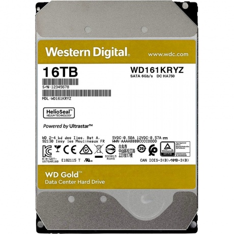 Жесткий диск Western Digital Gold 16Tb (WD161KRYZ) - фото 4