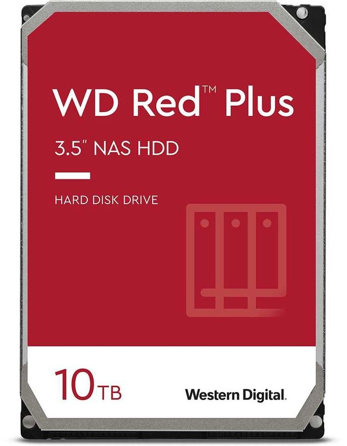 Жесткий диск HDD Western Digital Red Plus 10Tb (WD101EFBX) цена и фото
