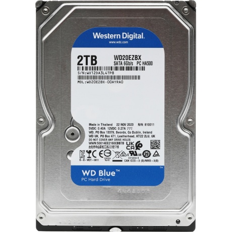 Жесткий диск HDD Western Digital Blue 2Tb (WD20EZBX) - фото 5
